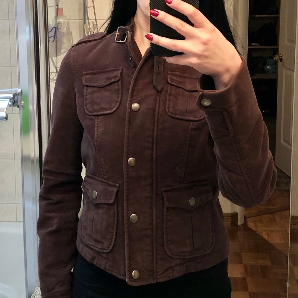 Abercrombie&Fitch suede brown jacket